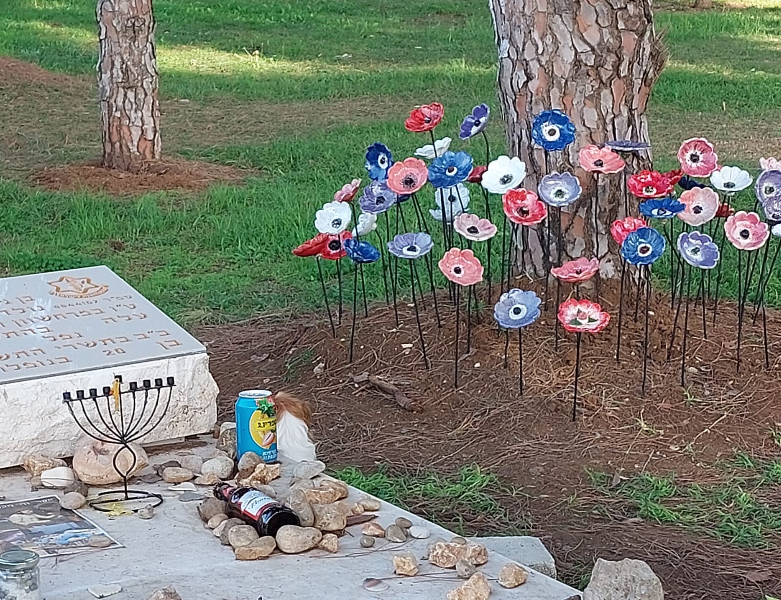 מיצב פרחי קרמיקה לזכר רגב אמר - צביה והנעורים  - 8.jpg