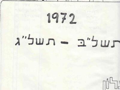 עלונים ודפי אינפורמציה 1972 כריכה