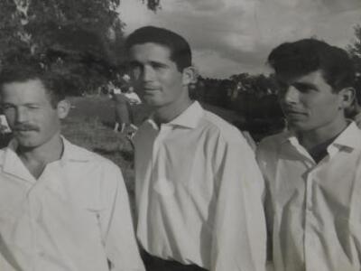 10419_219. החתנים יעקב הרץ_ גיורא סמואל ושמעון לשם ביום חתונת 1963.JPG
